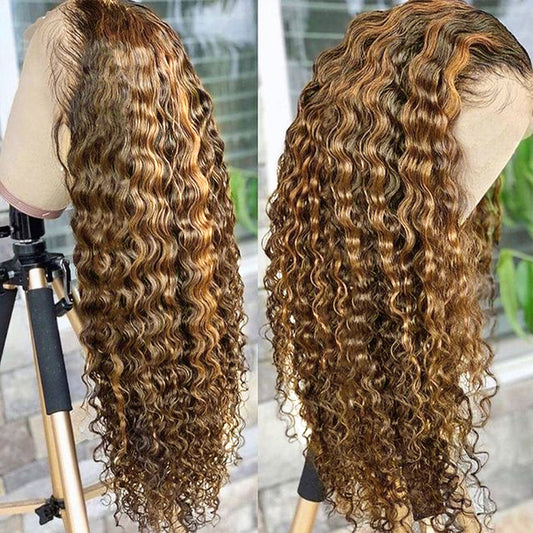 Peluca Lace Frontal con Mechas – Cabello Humano Premium