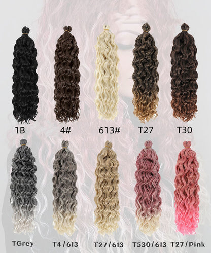 Cabello para crochet estilo onda océano hawaiana