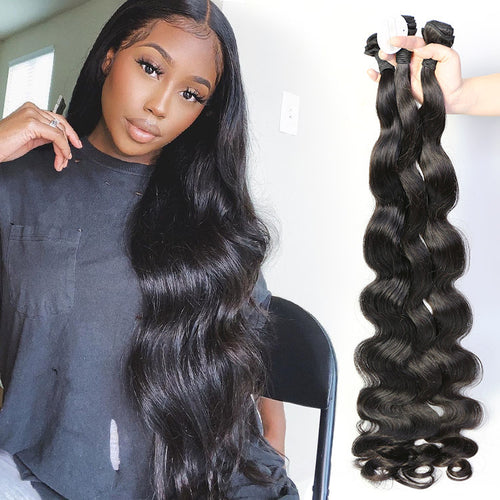 Cabello virgen brasileño ondulado tipo body wave