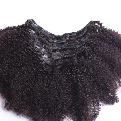 Set de 8 piezas de extensiones clip-in – Rizo africano tipo Spring Curly