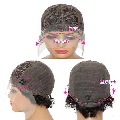 Peluca de Cabello Humano – Estilo Fashion con Flequillo Inclinado