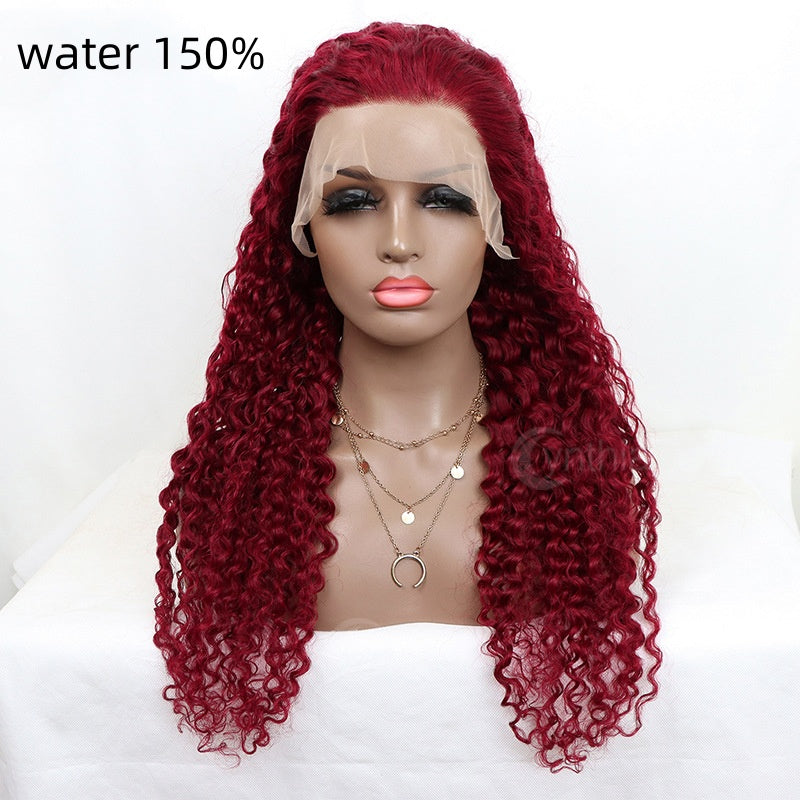 Peluca de Cabello Humano Natural Tejida a Mano – Ondas Water Wave con Volumen Personalizable