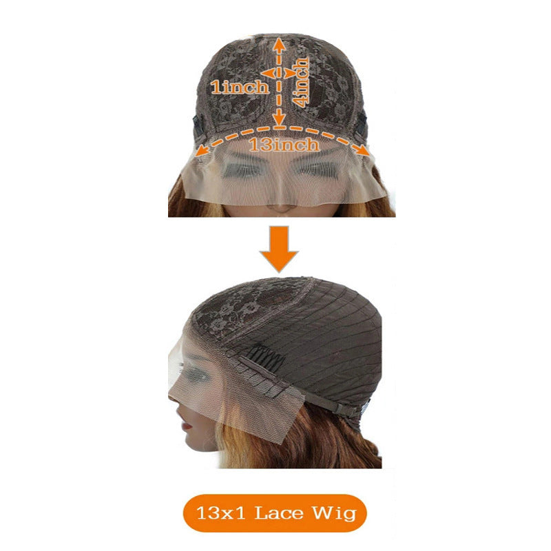 Peluca con frontal de encaje P4 27 y diadema de cabello natural