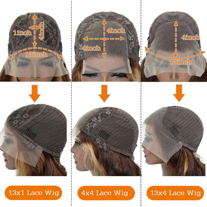 Peluca con frontal de encaje P4 27 y diadema de cabello natural